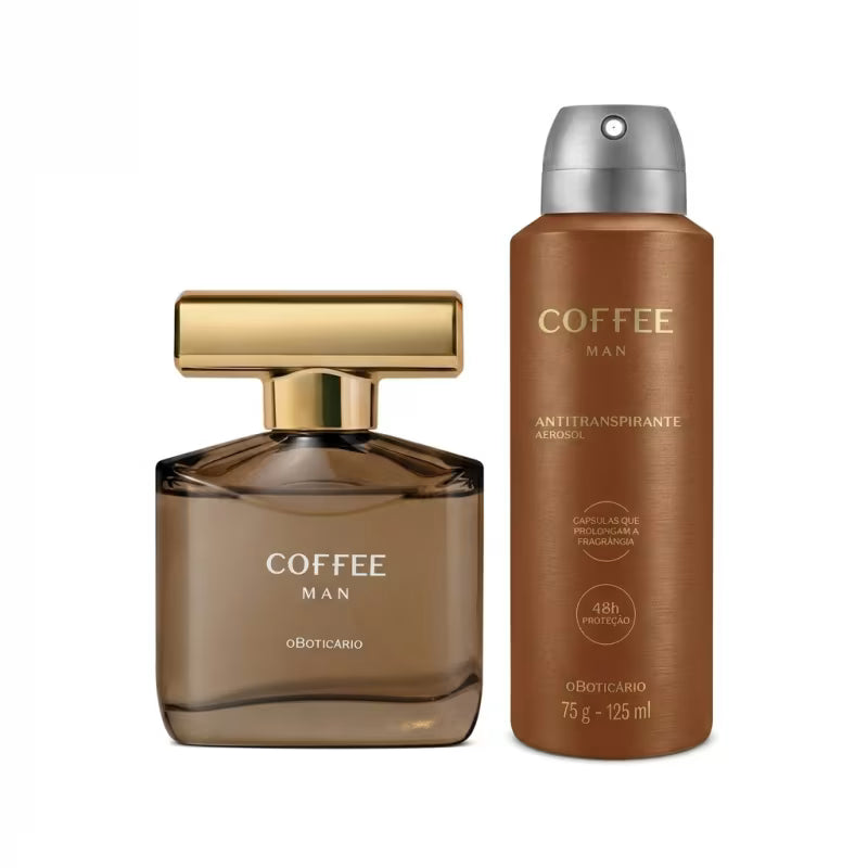 Combo Coffee Man: Desodorante Colônia 100ml + Desodorante Antitranspirante Aerossol 125ml